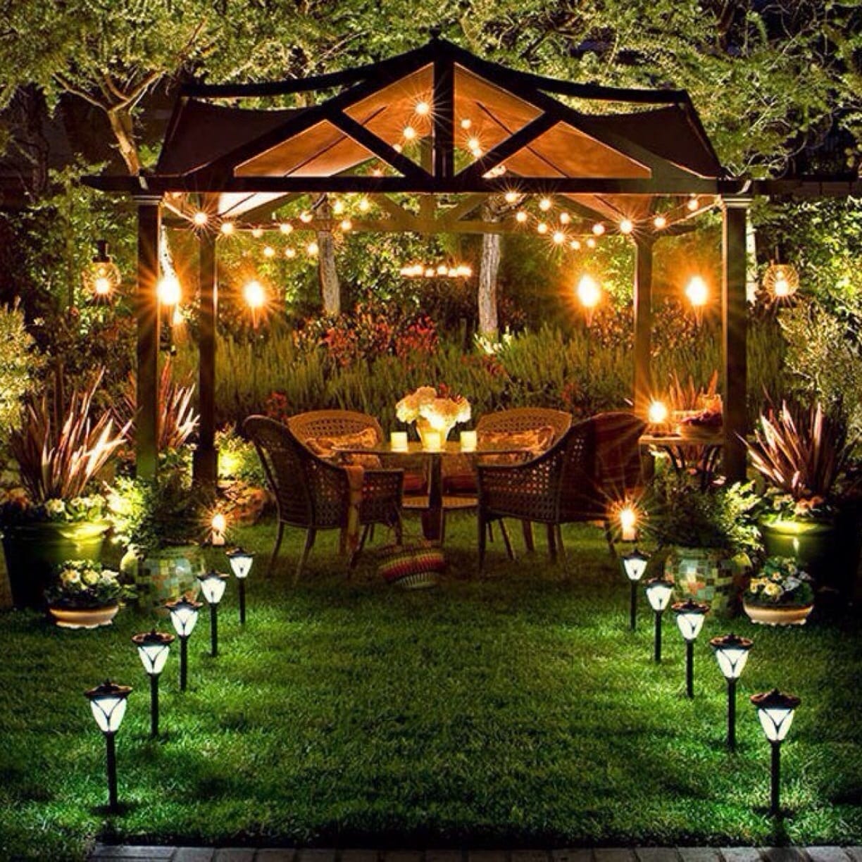 pop up gazebo lighting ideas