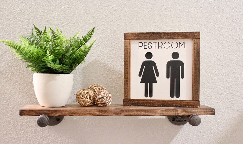 bathroom sign decor