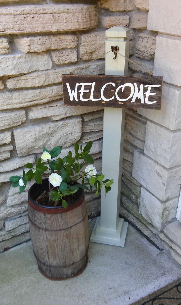 outdoor welcome sign ideas