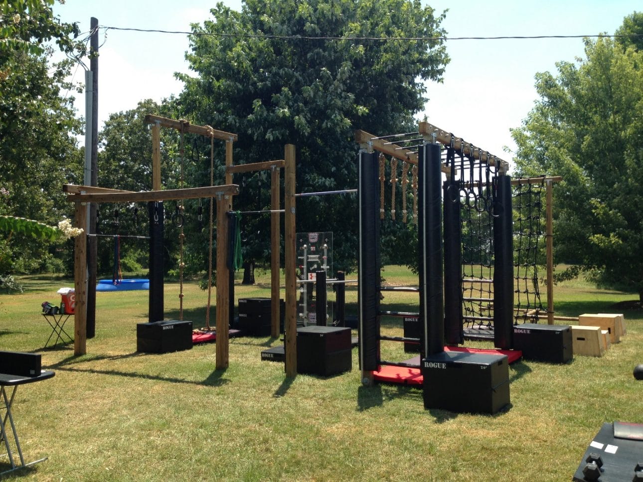 enclosed backyard gym