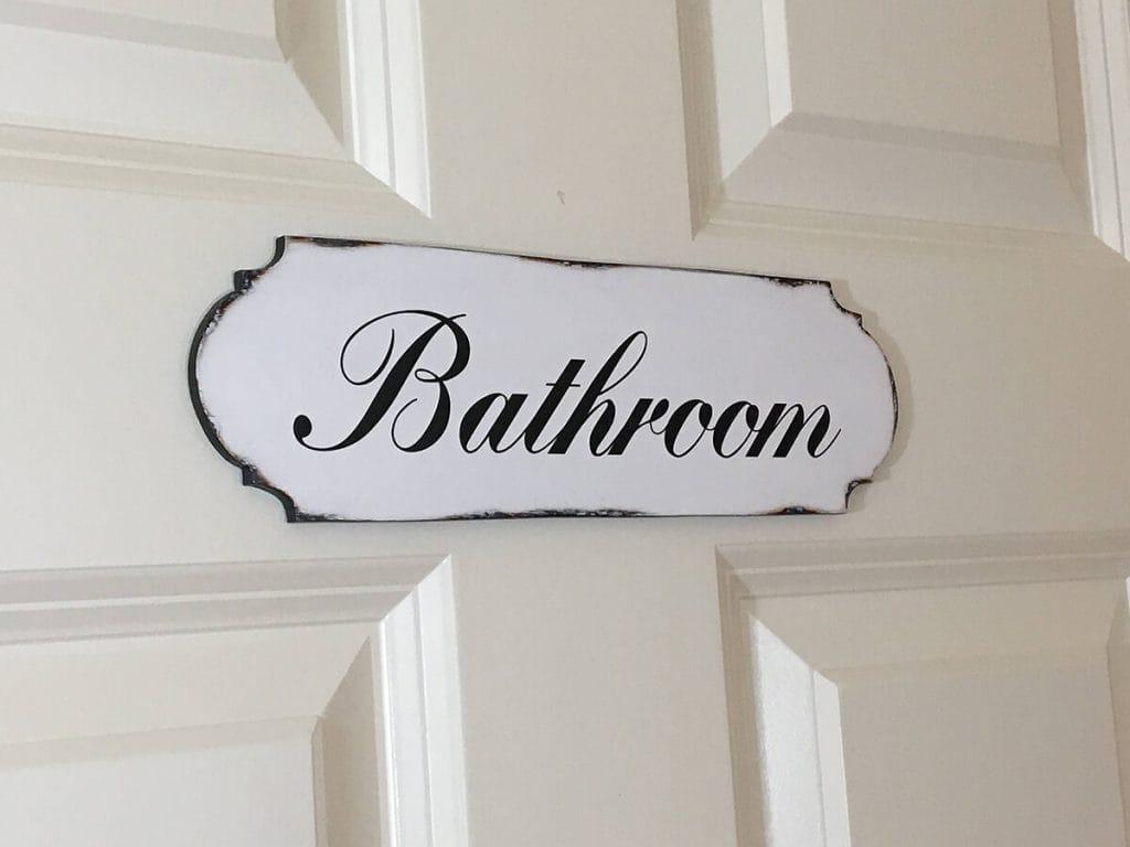 bathroom sign sayings