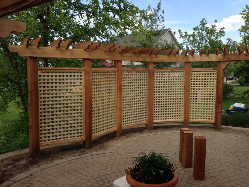 adding a lattice privacy screen to existing deck railing