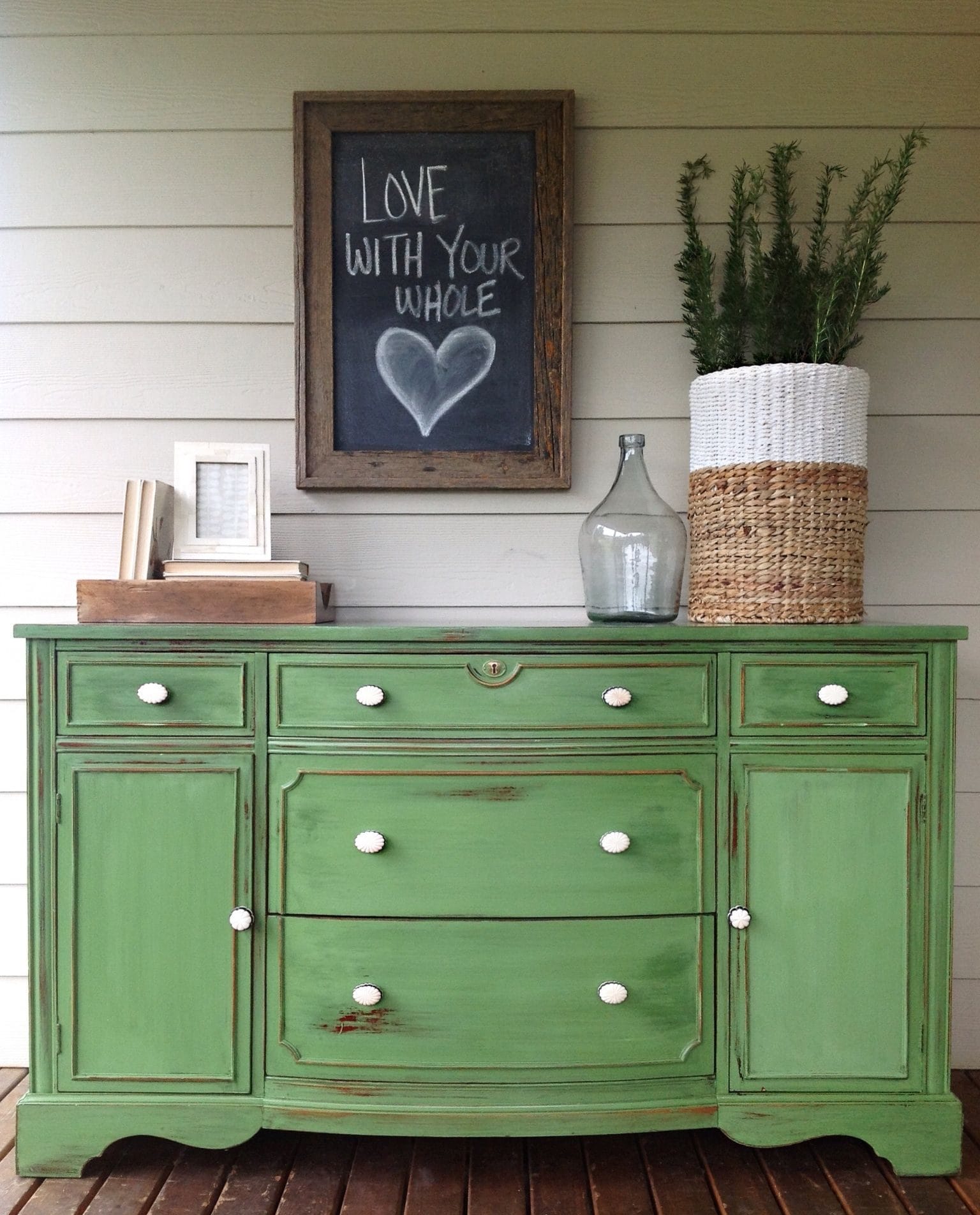 grey green painted furniture