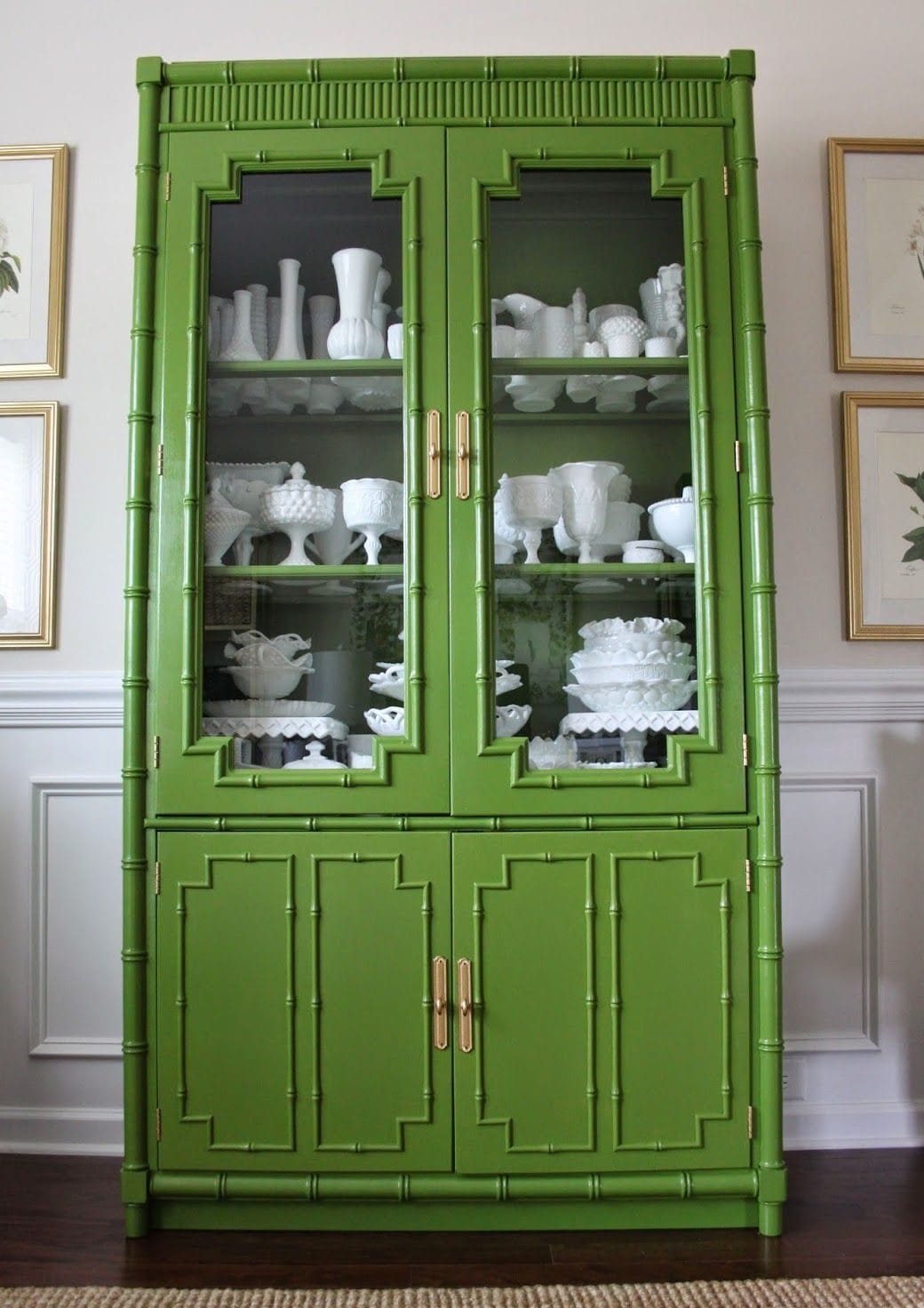 green painted dining room furniture