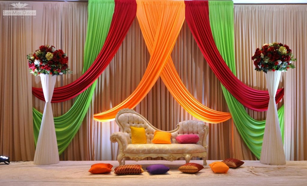 wedding stage decoration at home