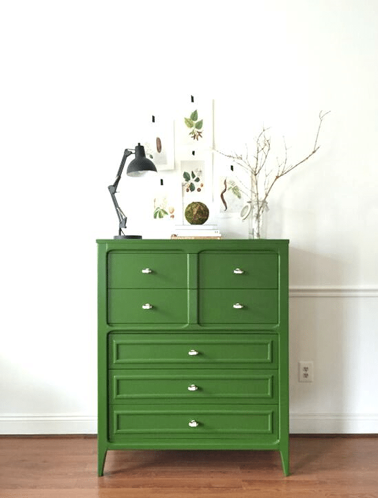 green painted oak furniture