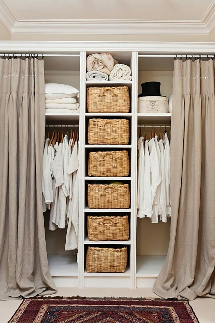 27 Fashionable Closet Door Curtain Ideas To Keep You Far From Mess 8471