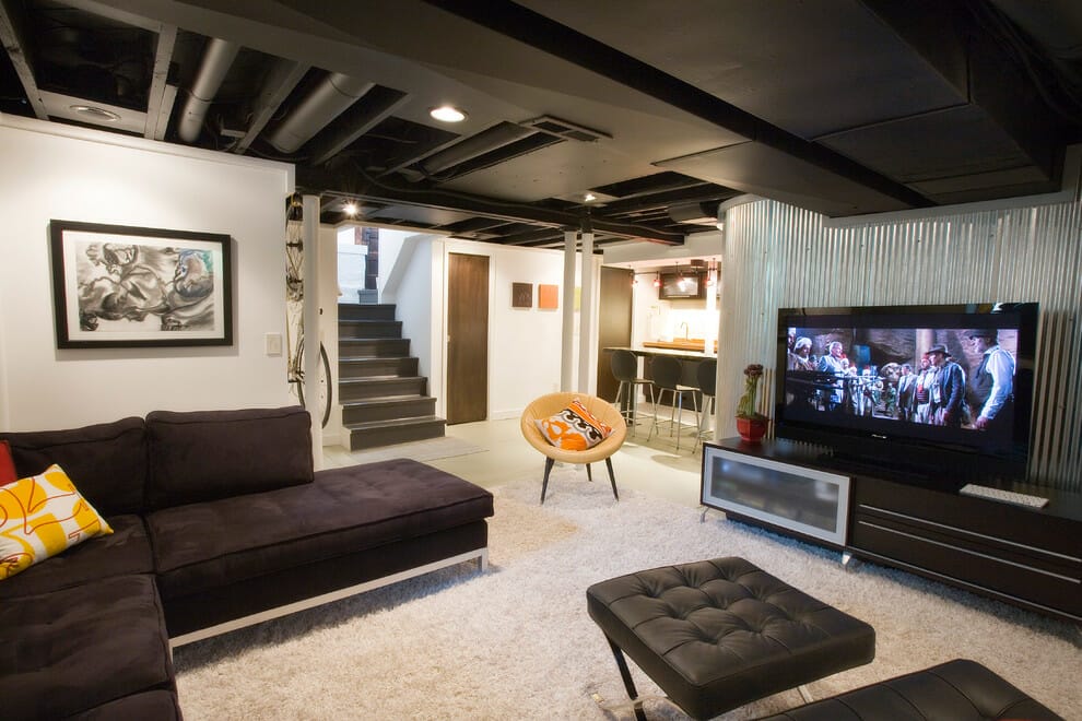 29 Dazzling Exposed Basement Ceiling Ideas For Your Best Reference