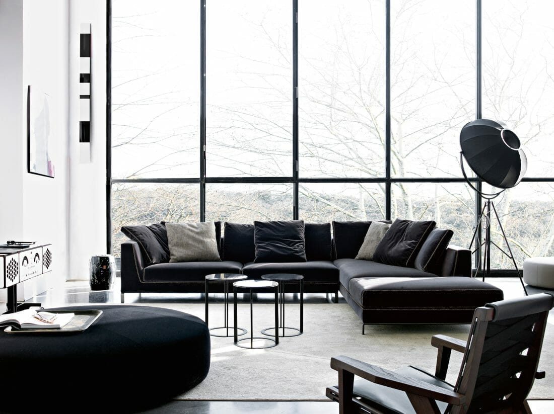 28 Living Room Ideas with Black Couch to Emulate