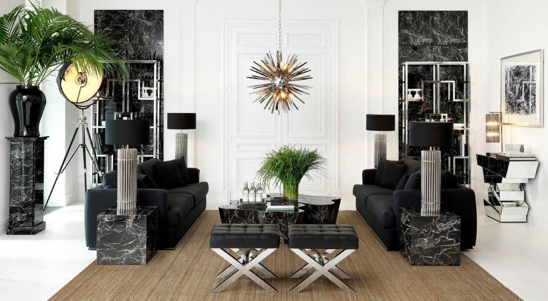 28 Living Room Ideas with Black Couch to Emulate