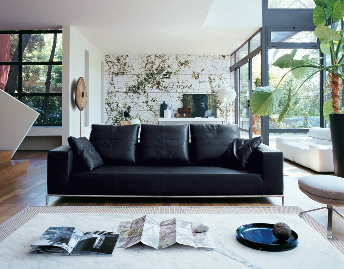 28 Living Room Ideas With Black Couch